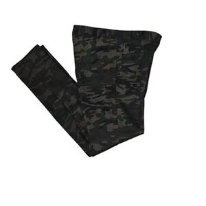 Soft Surroundings Pants Womens Medium Green Camo Stretch Ankle Skinny 28243‎